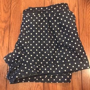 Soulmates dark denim w\white polkadot shorts